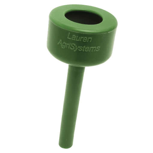 Green Jeter Cup by Lauren AgriSystems for dairy farm milking, fits 51mm liners, enhances cow teat health and system cleaning.