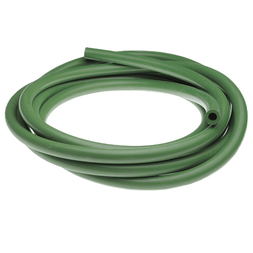 Green milk hose for dairy farming, essential for milking cows in dairy parlors, supports teat health with quality milking liners.